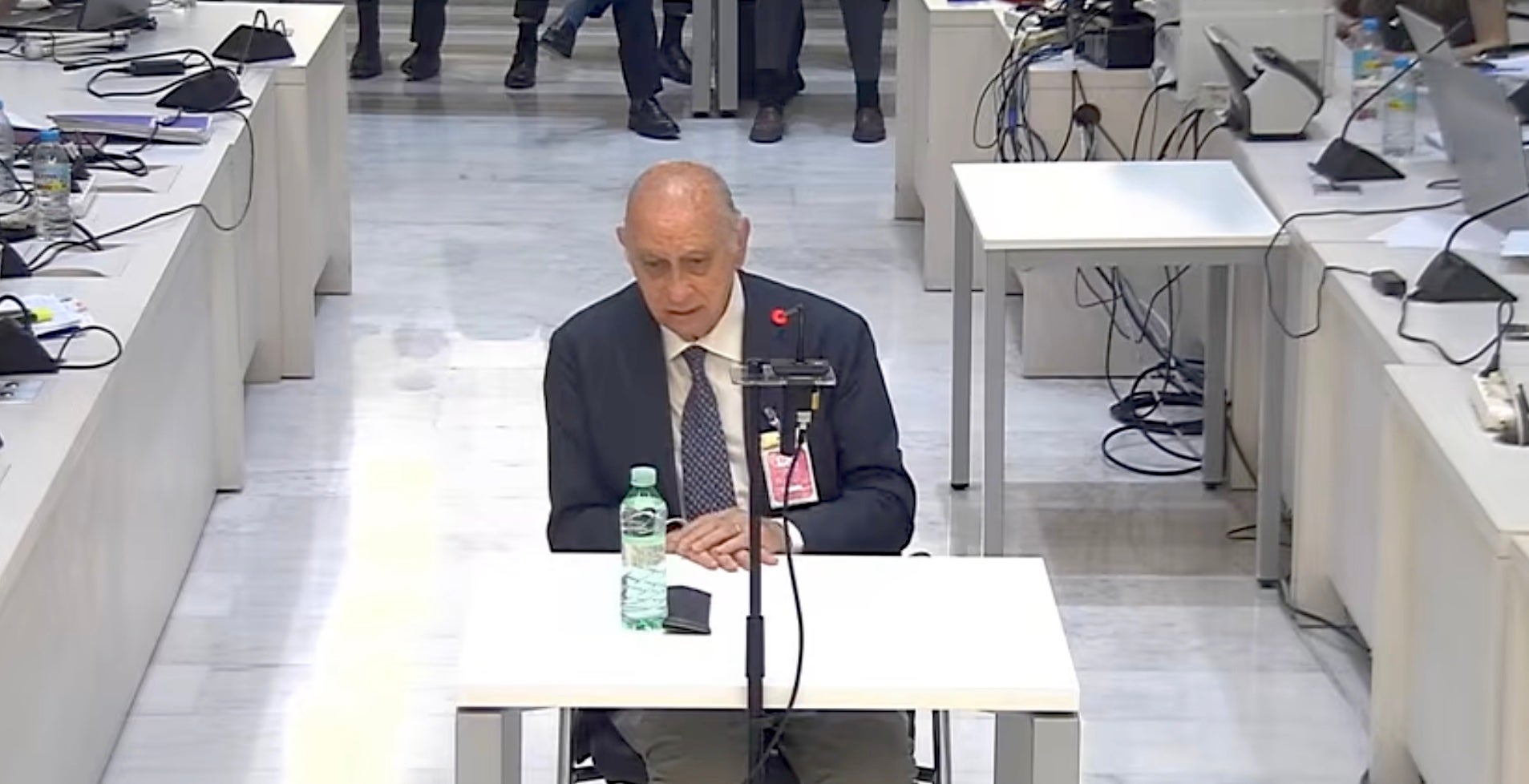 Jorge Fernández Díaz durante su declaración en la Audiencia Nacional por el caso Kitchen