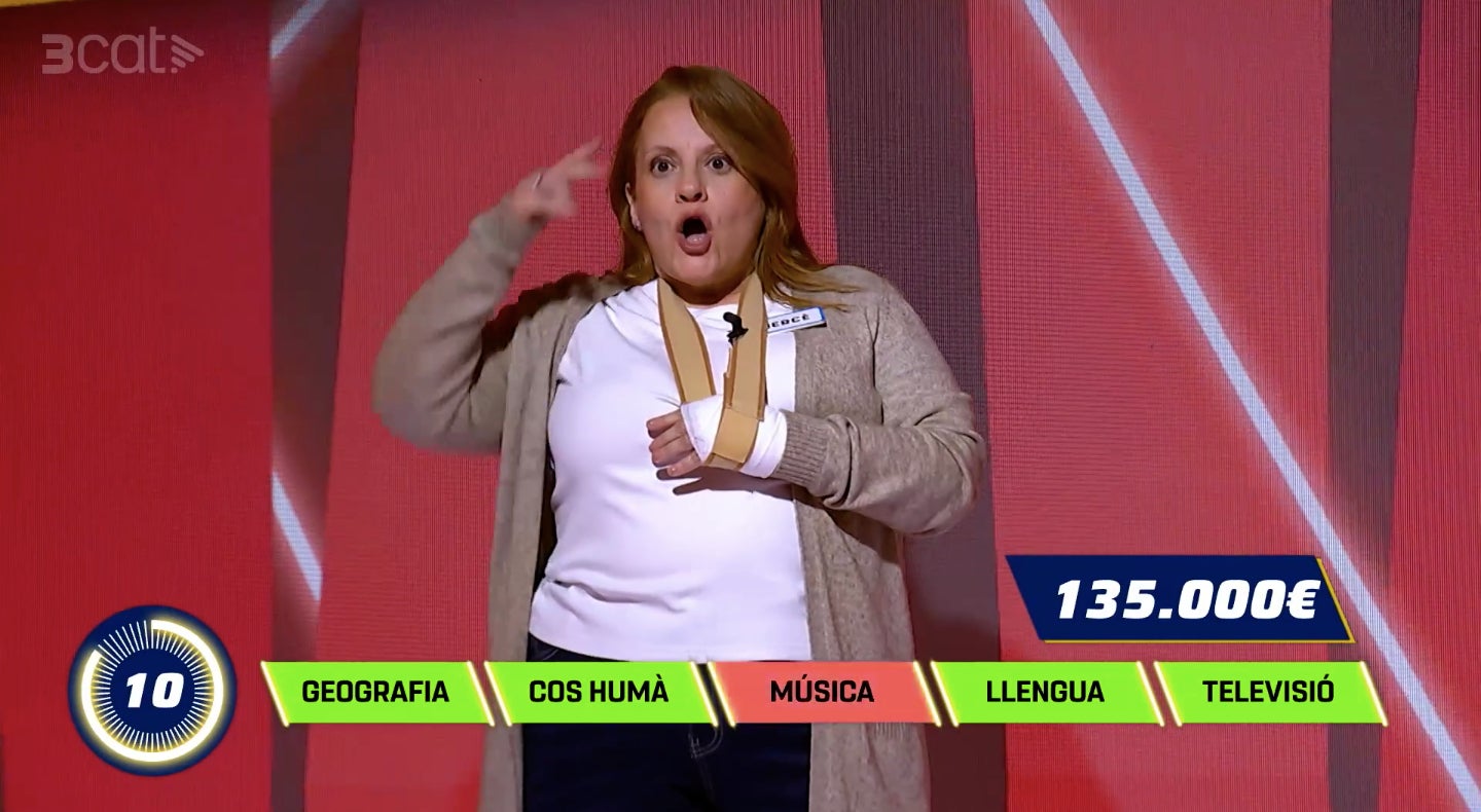 La concursant s'ha sorprès molt - TV3