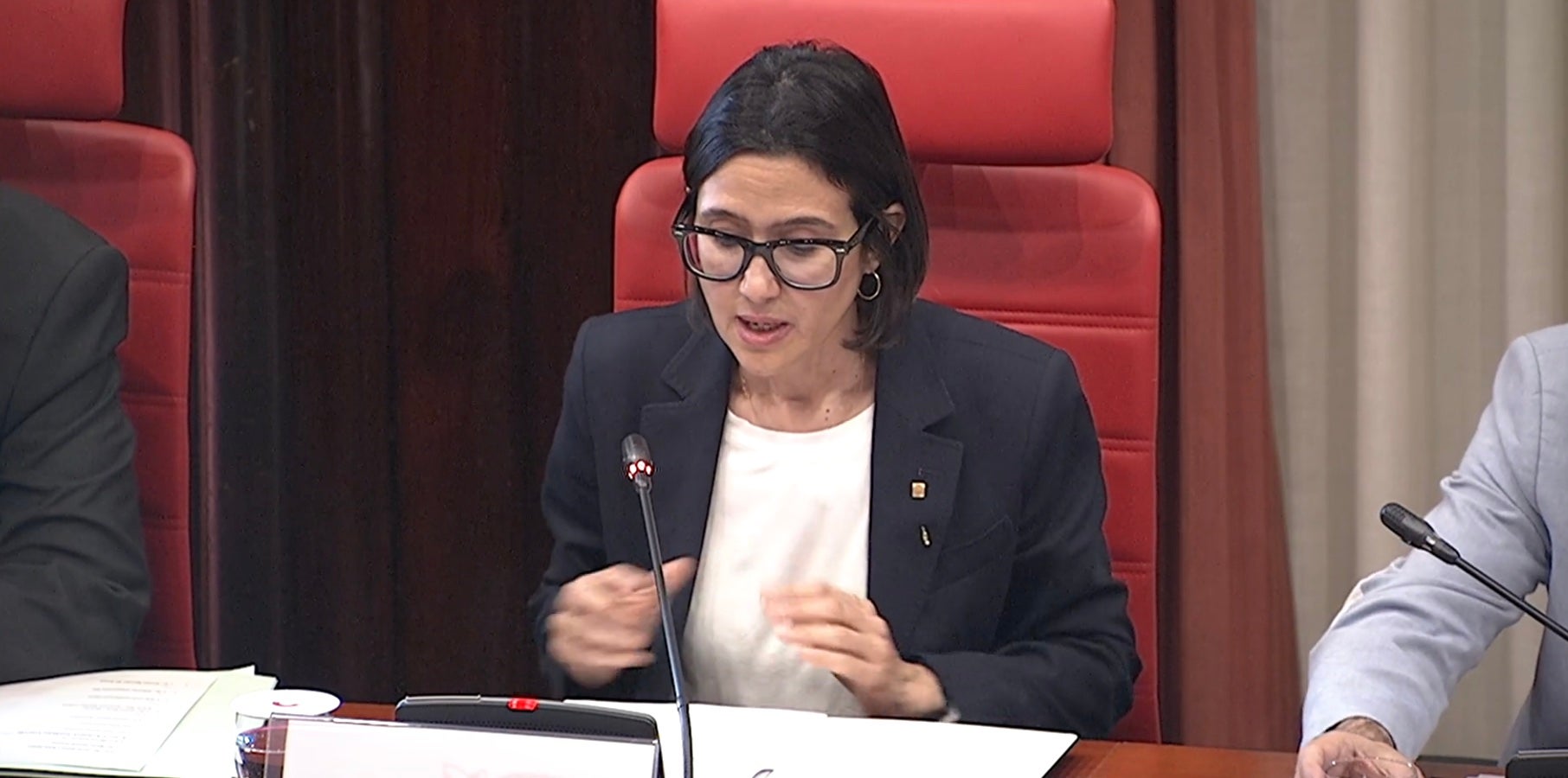 Núria Parlon, en su comparecencia en la comisión de Interior