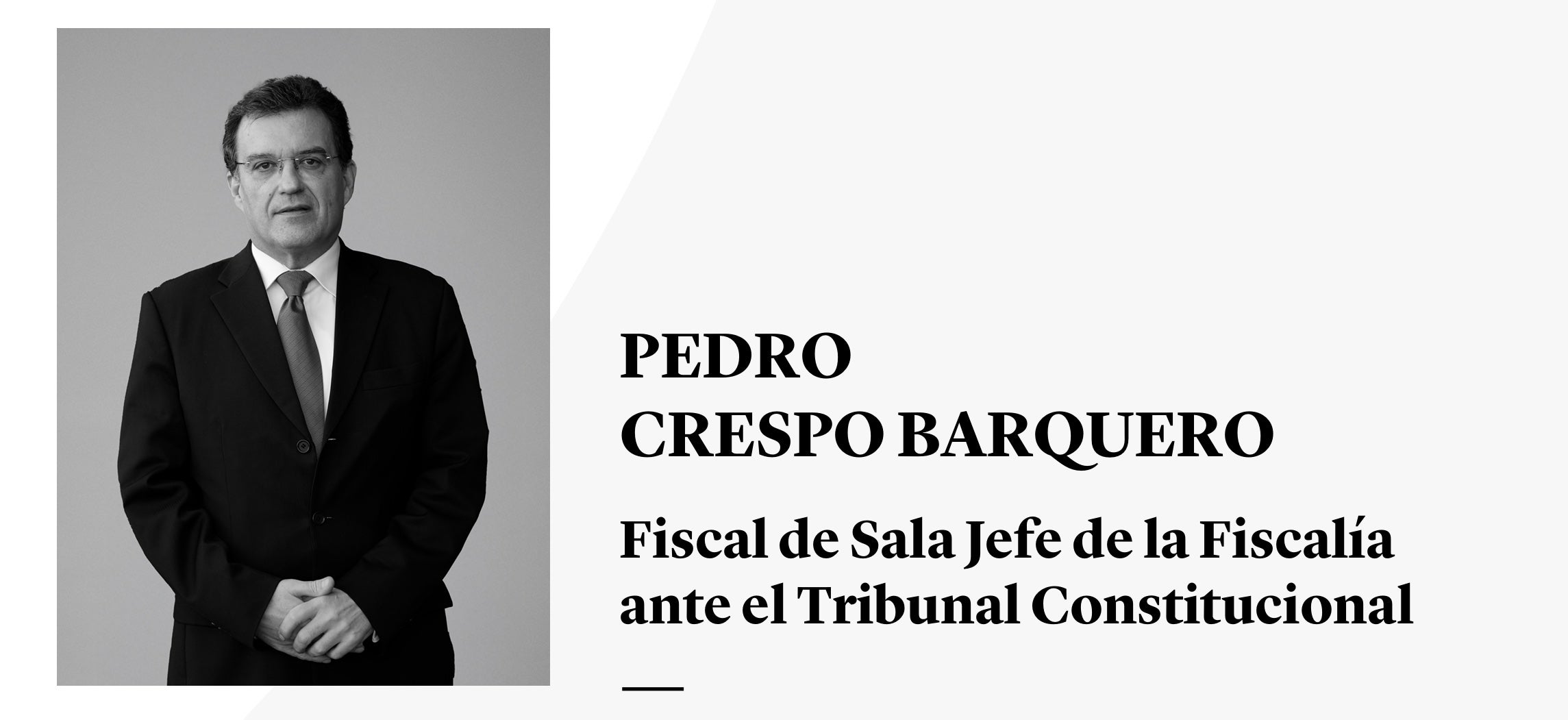 El fiscal de sala en cap del Tribunal Constitucional, Pedro Crespo/Fiscalia