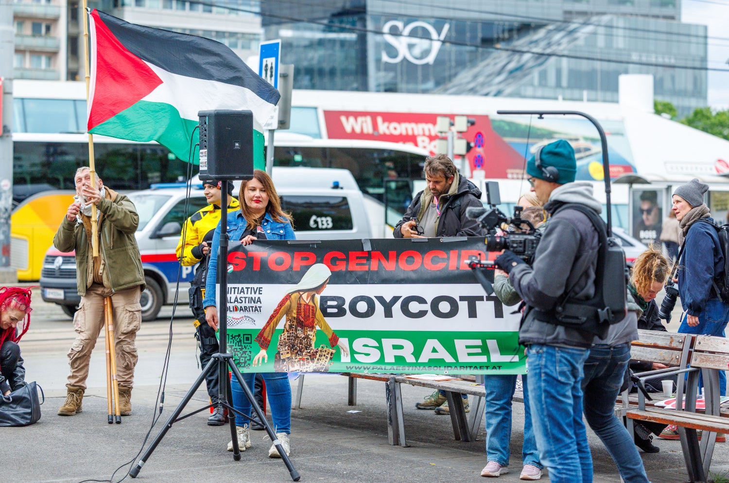 Protestes propalestina als afores de l'estadi d'Eurovisió - Europa Press