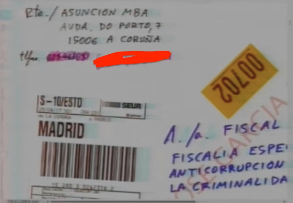 El sobre de la denúncia anònima rebuda a la fiscalia anticorrupció que va permetre actuar contra Villarejo/QS