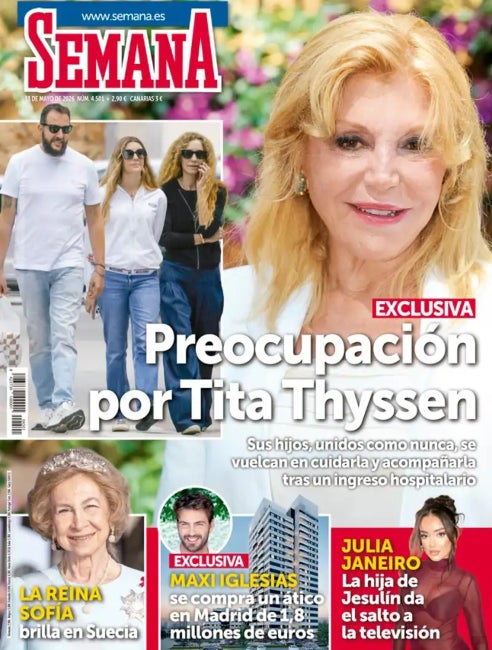 Tita Thyssen, ingressada a una clínica privada de Barcelona