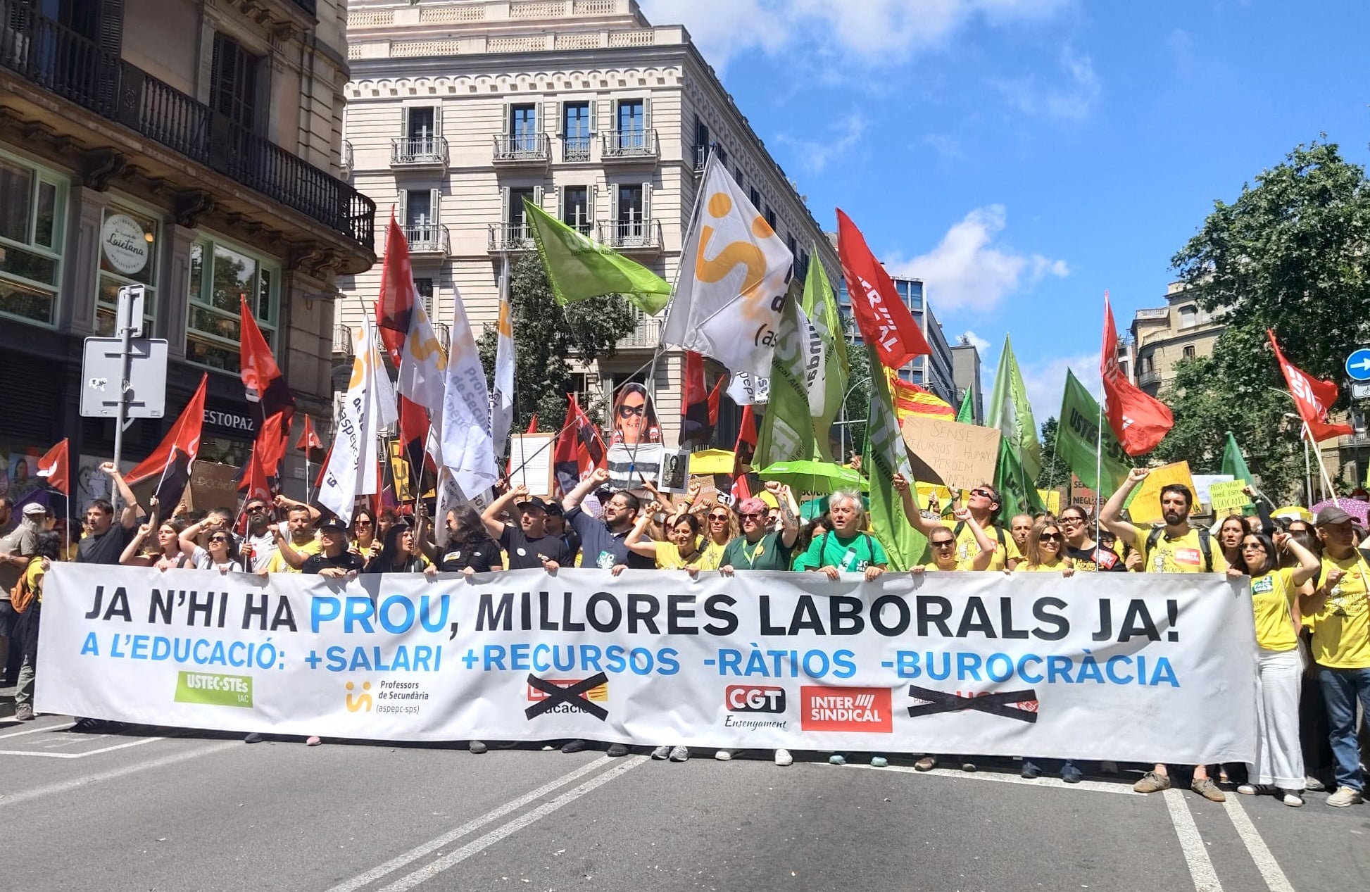 La capçalera de la manifestació de docents | Gabriel G. González