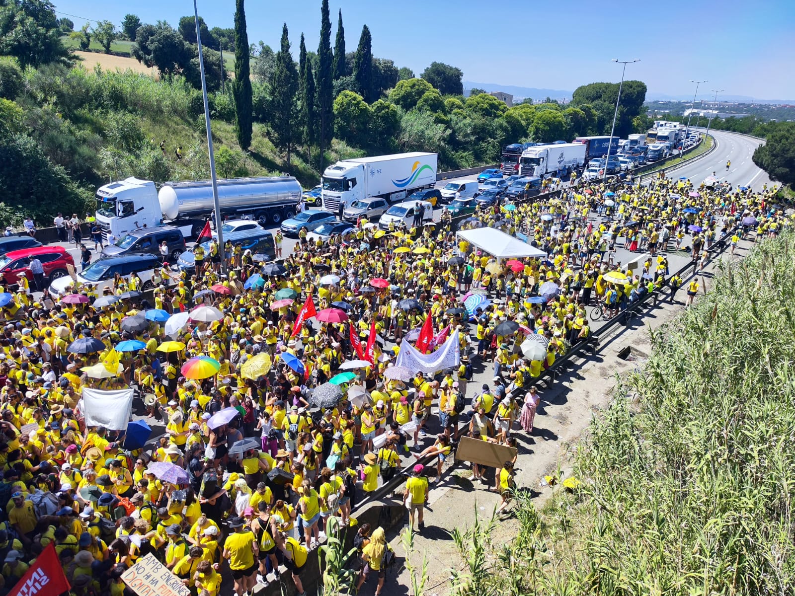 El tall de l'AP-7 a Granollers aquesta tarda | USTEC