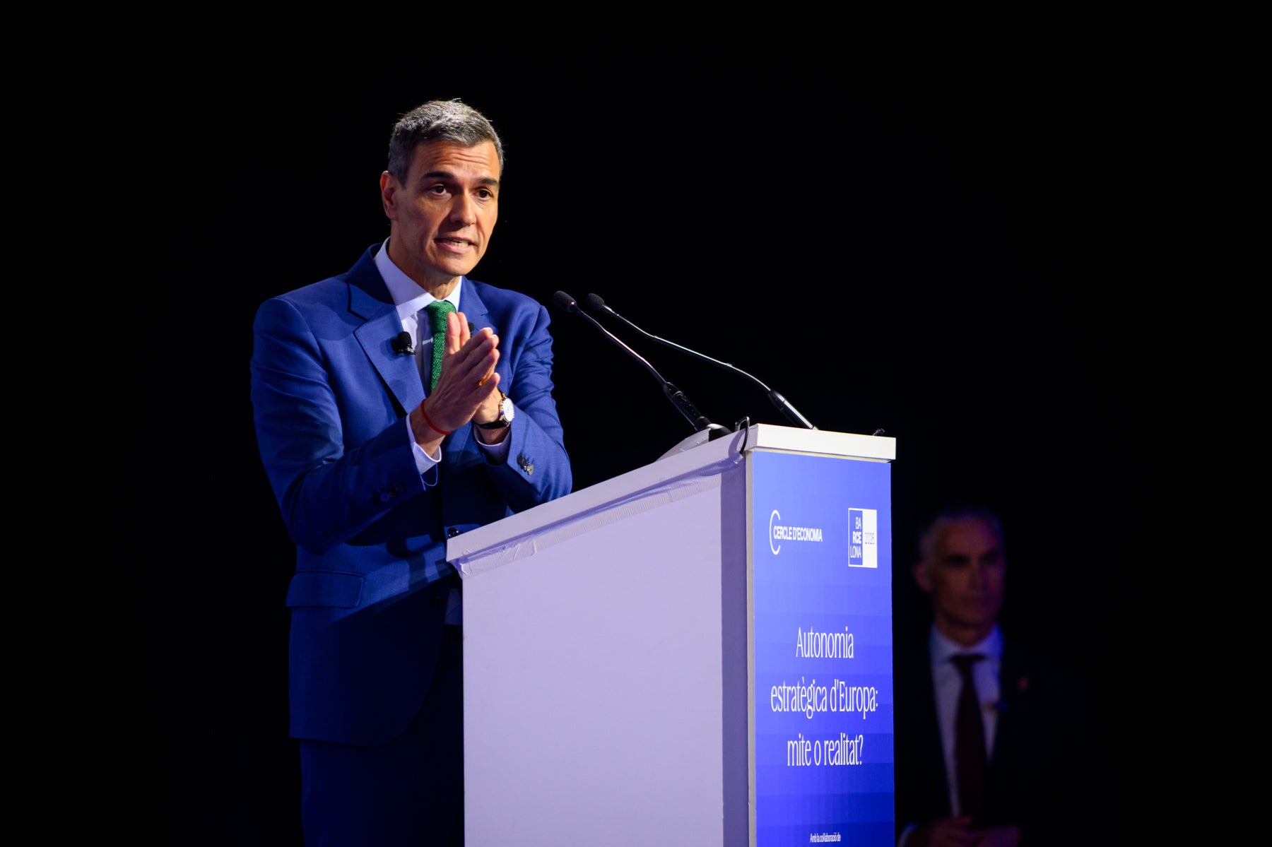 El presidente del Gobierno, Pedro Sánchez, clausurando la 41ª Reunión Cercle d'Economia / Cercle d'Economia