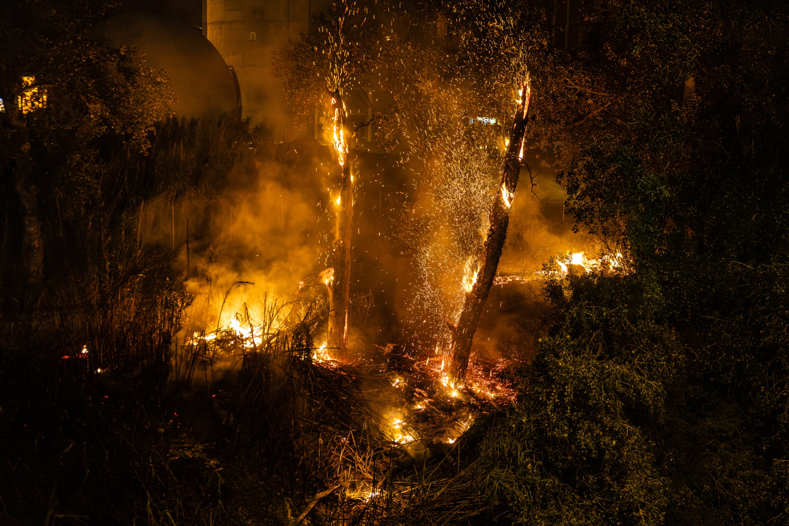 Imatge de l'incendi de l'Anoia | Jordi Borràs (ACN)