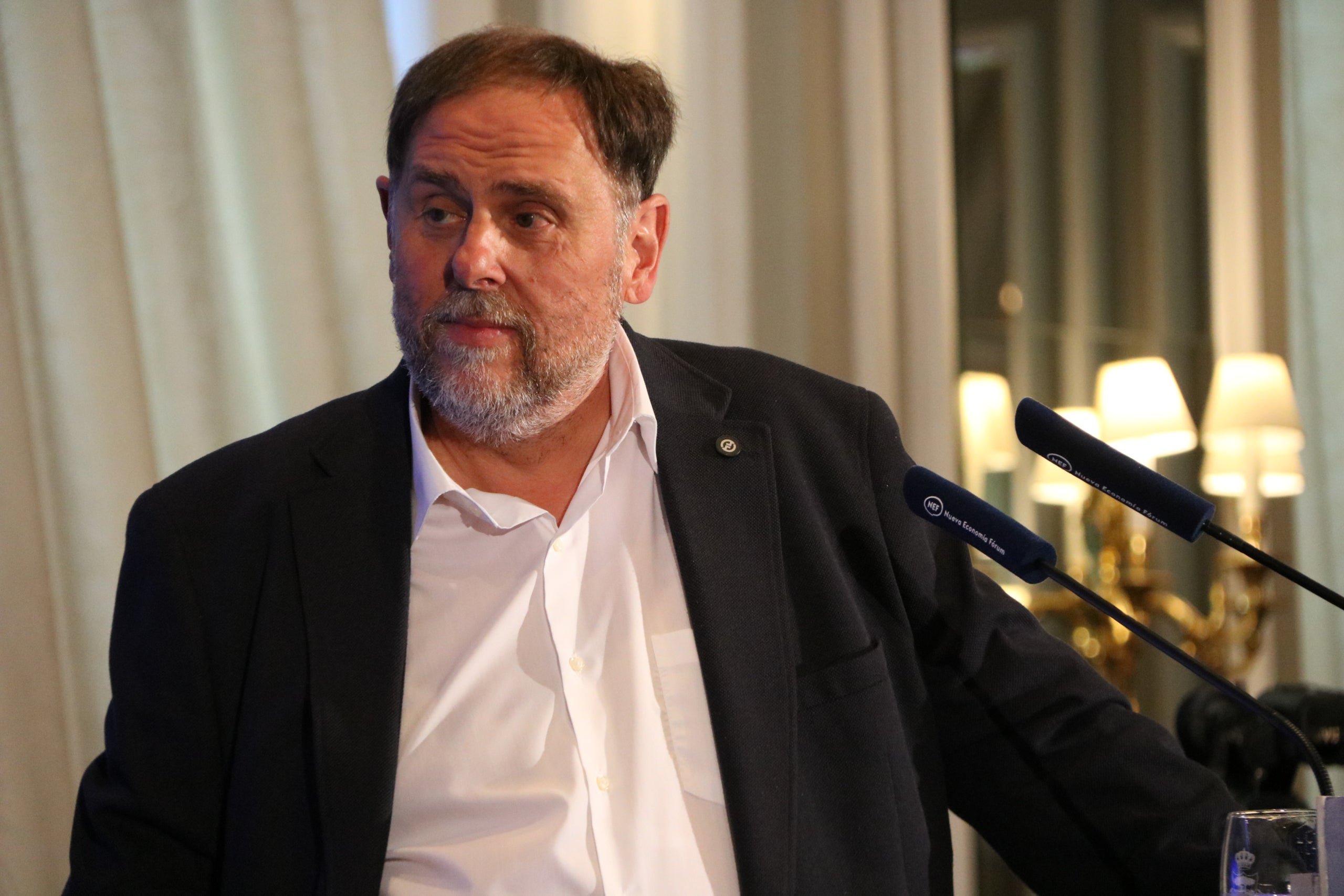 El líder d'ERC, Oriol Junqueras, aquest divendres a Madrid | Miquel Vera Ligero (ACN)