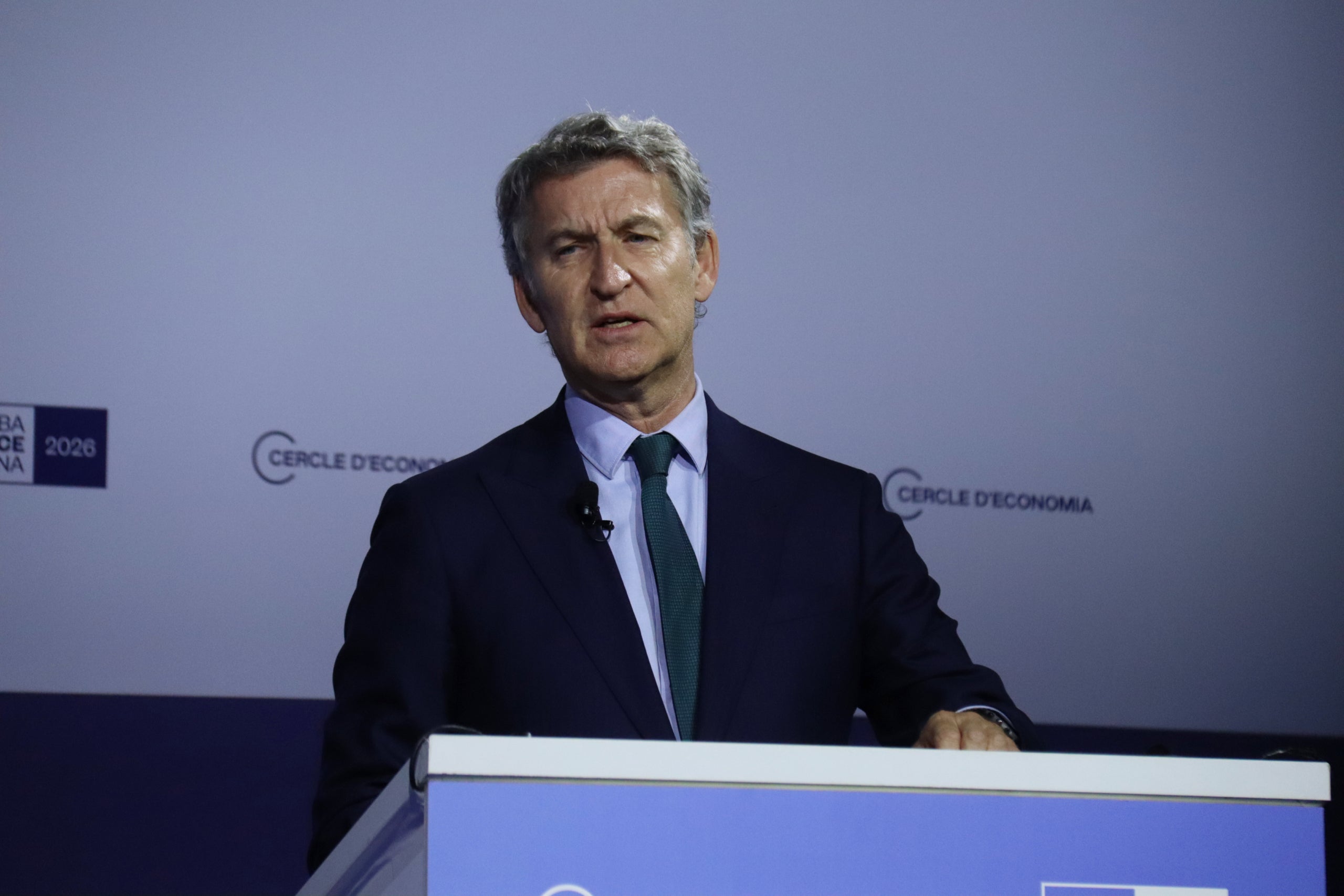 La intervención del presidente del PP, Alberto Núñez Feijóo en la 41ª Reunión Anual del Círculo de Economía | Aina Martí (ACN)