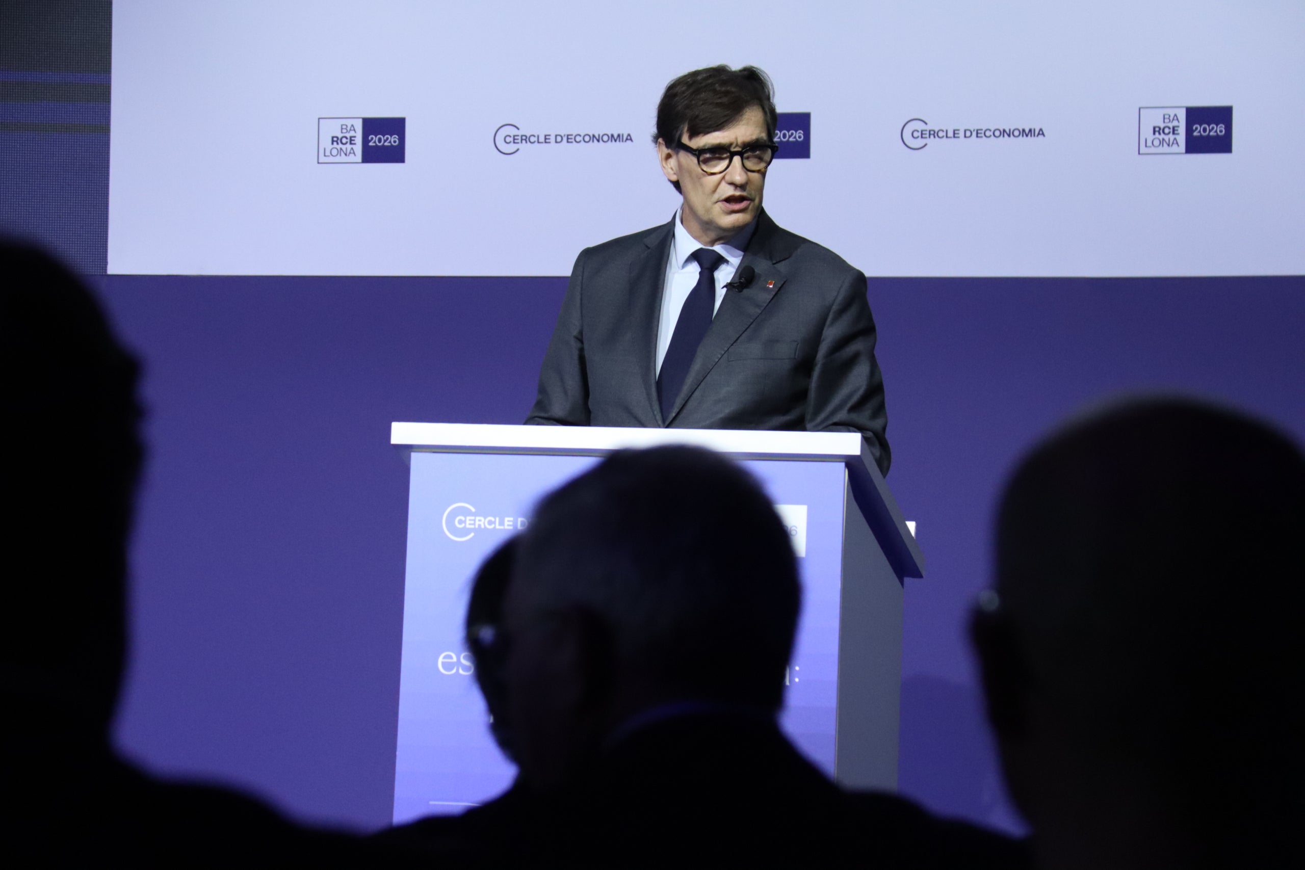 El presidente de la Generalitat, Salvador Illa, en el Cercle d'Economia / ACN-Mina Martí