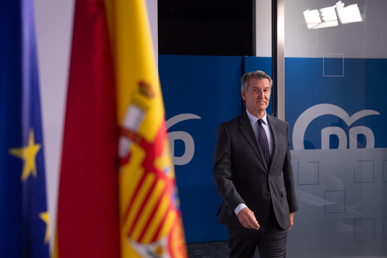 Alberto Núñez Feijóo, a la seu del partit / ACN