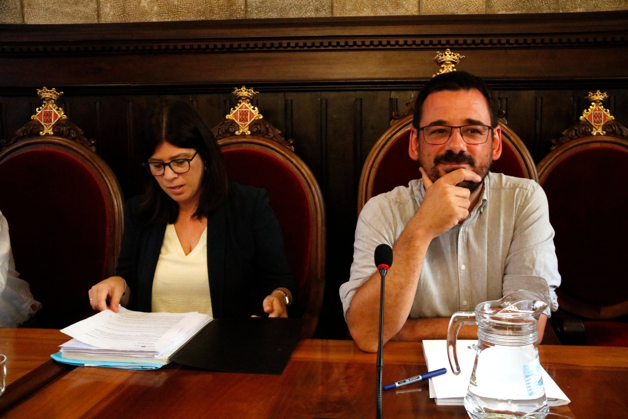 L'alcalde de Girona, Lluc Salellas, i la vicealcaldessa, Gemma Geis | Marina López (ACN)