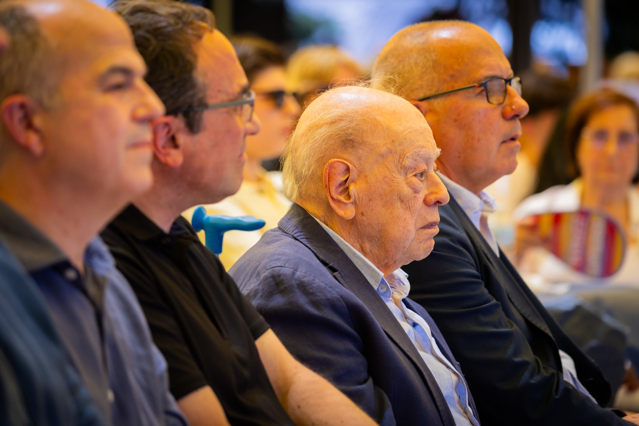 Jordi Pujol, amb Josep Rull i Jordi Turull, en l'acte d'homenatge a Planoles/Núria Càmara/Junts
