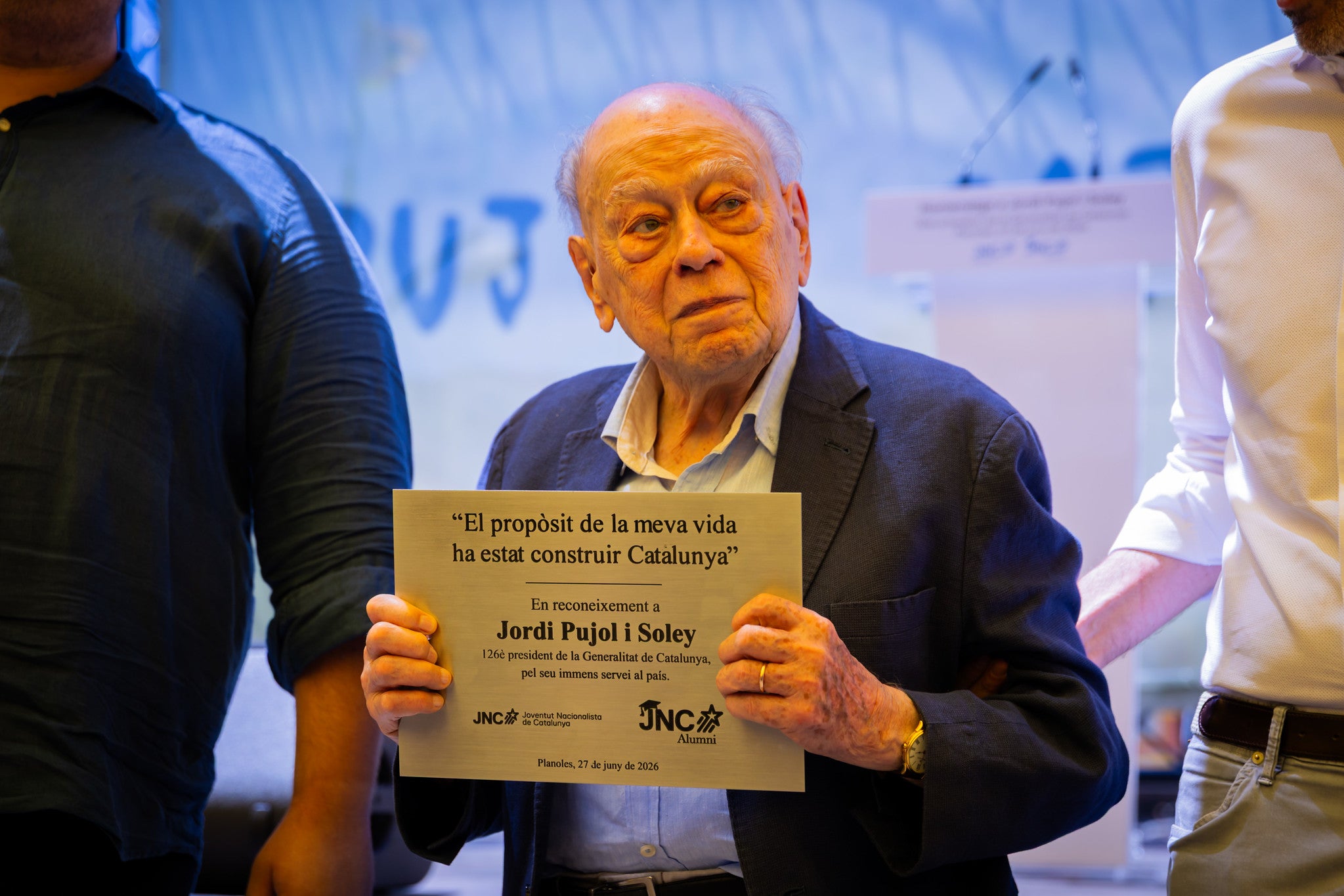 Jordi Pujol, en un moment de l'homenatge/Núria Càmara/Junts