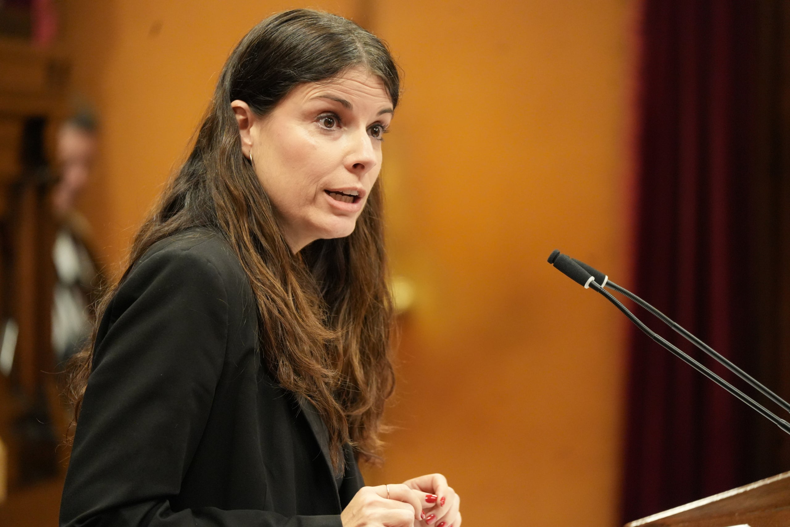 La portaveu de Junts, Mònica Sales, intervé al debat a la totalitat de pressupostos / ACN