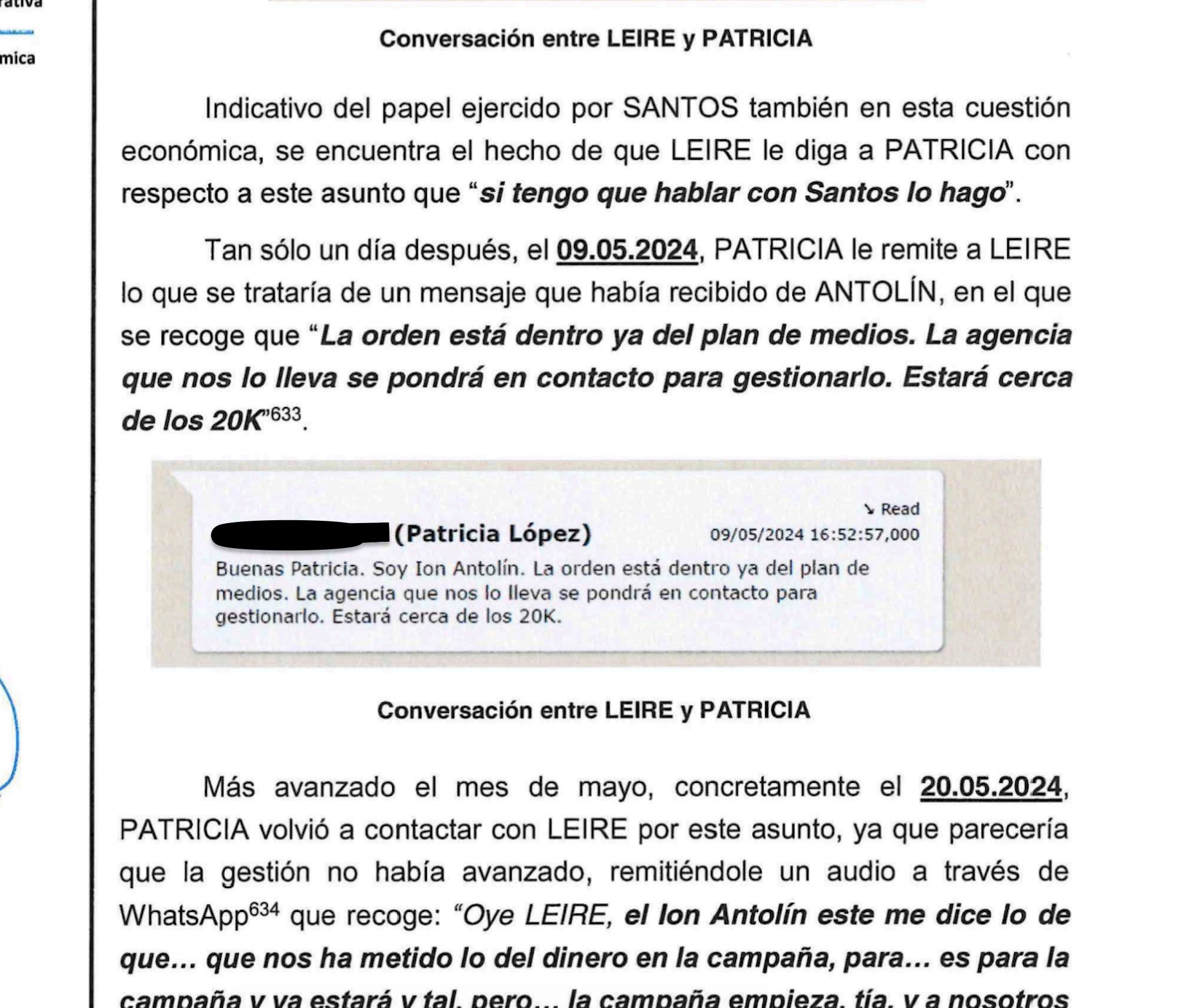El missatge amb què es concreten els 20.000 euros per pagar la campanya de Crònica Libre d'Illa/QS