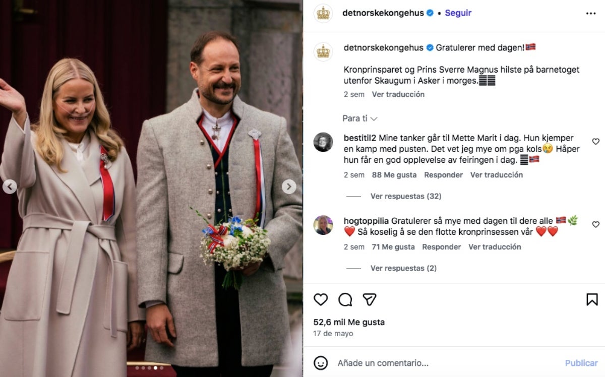 Aquesta és l'última imatge en públic de la princesa Mette-Marit - Instagram