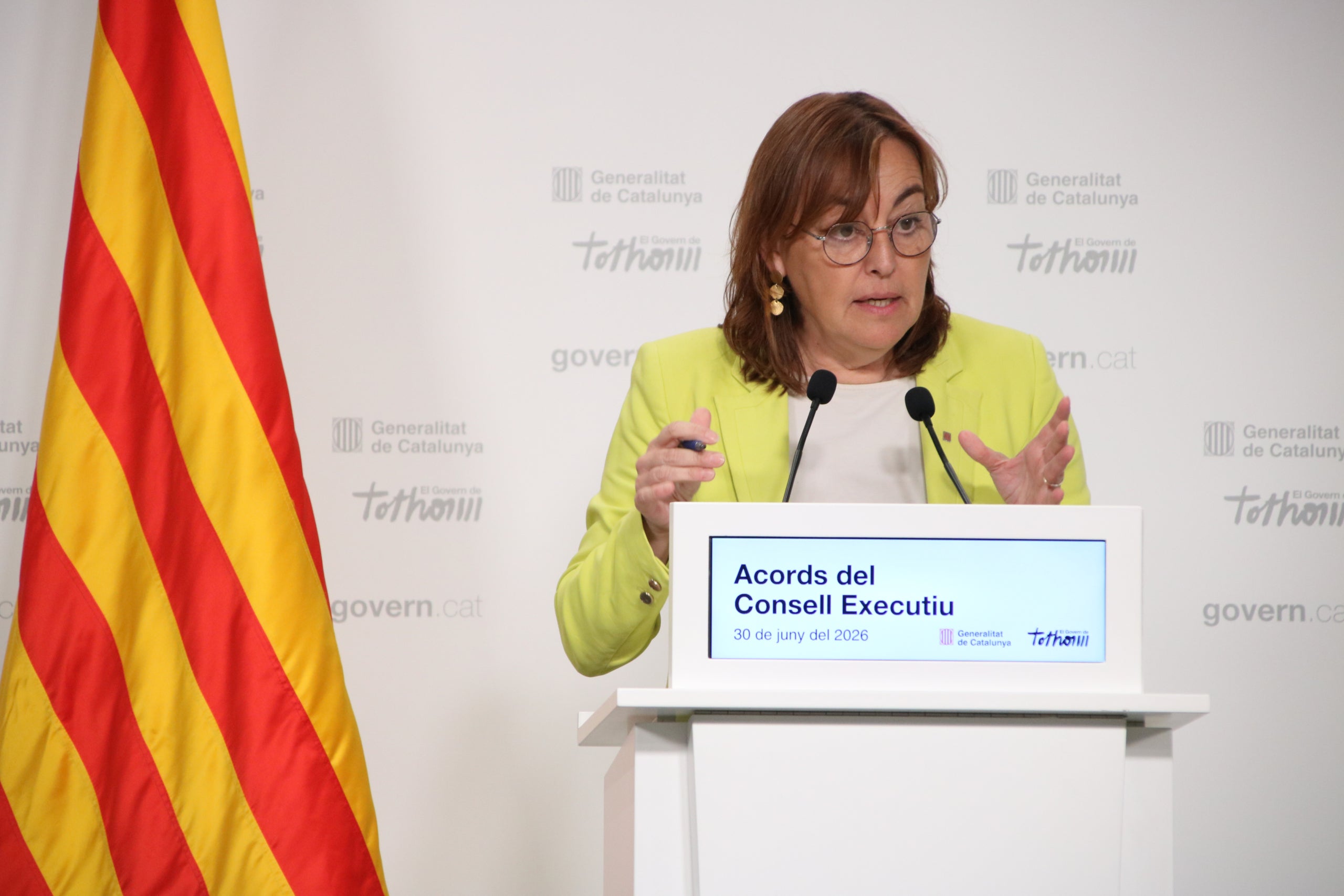 La portaveu del Govern, Sílvia Paneque, en roda de premsa | Sara Soteras (ACN)