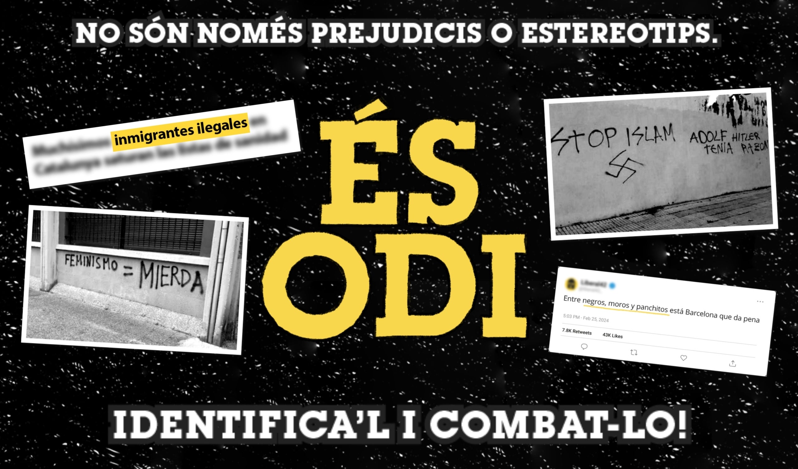 Imatge de la campanya #ÉsOdi / Foto: Taula del Tercer Sector Social