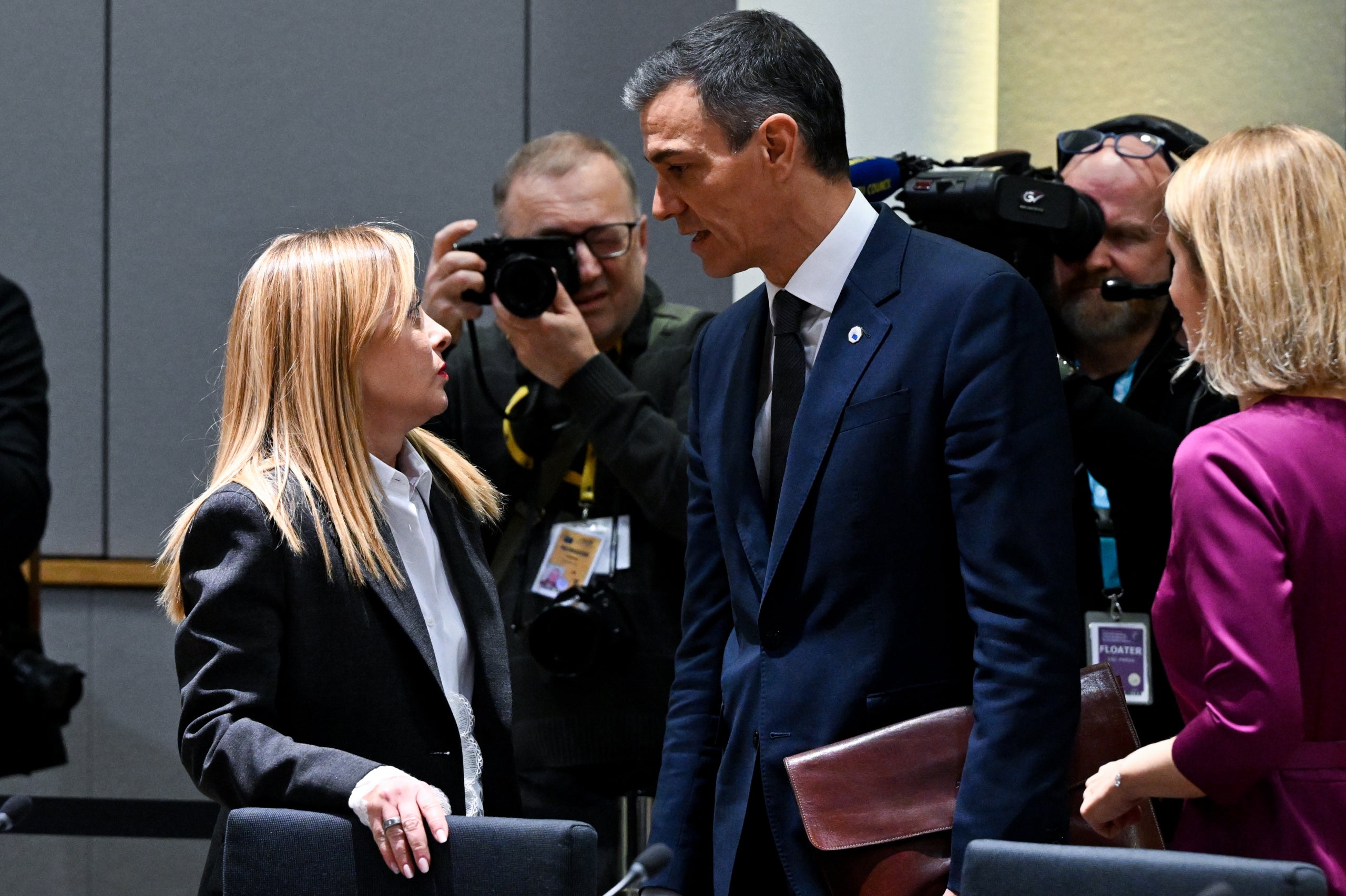 Pedro Sánchez i Giorgia Meloni / Europa Press