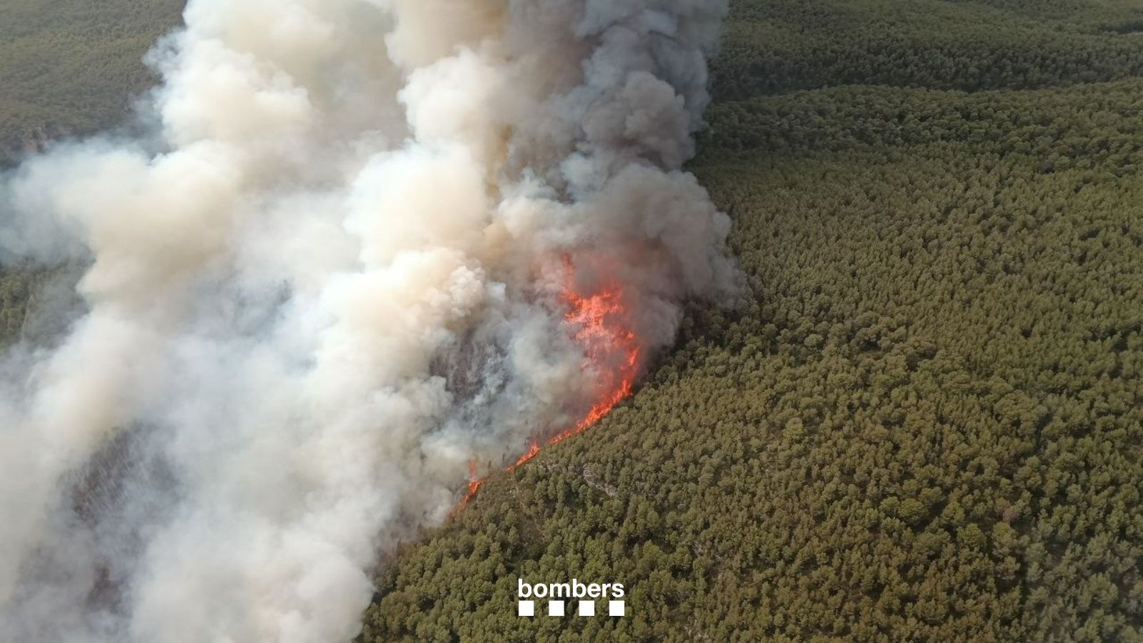 Imatge de l'incendi d'Aiguamúrcia / Bombers