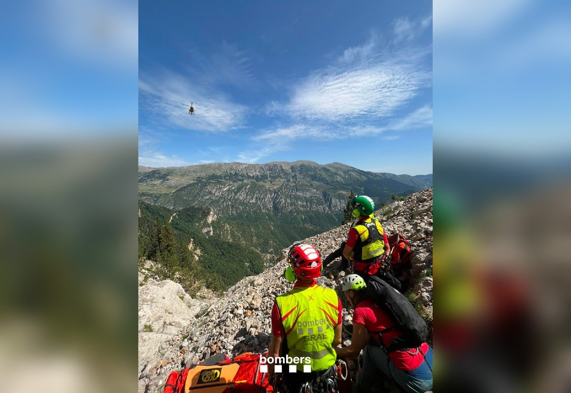 Rescaten un escalador a Saldes mentre feia el Pedraforca | Bombers de la Generalitat