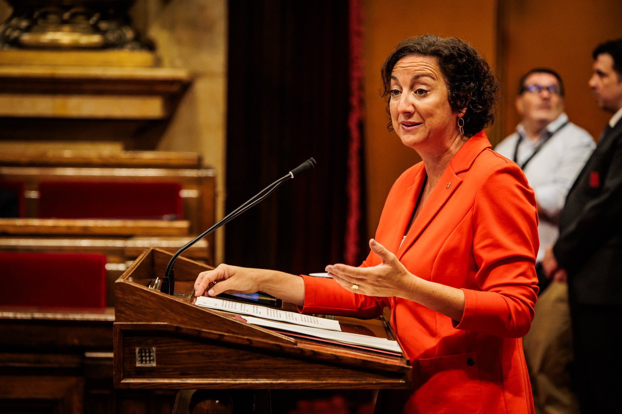 La consellera d'Economia i Finances, Alícia Romero, intervé al Ple del Parlament per presentar els pressupostos del 2026 / Parlament / Sergi Ramos Ladevesa