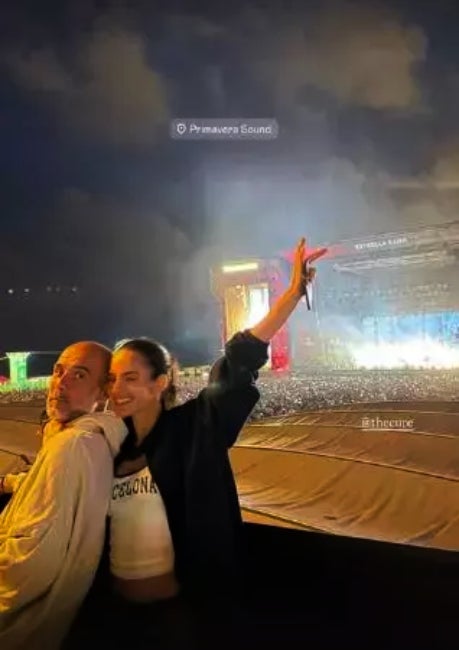 Pep Guardiola i la filla, al concert de The Cure - Instagram