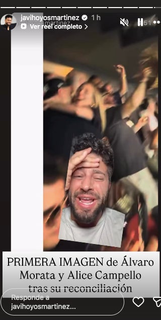 Primera imatge de la parella, abraçats en un concert - Instagram