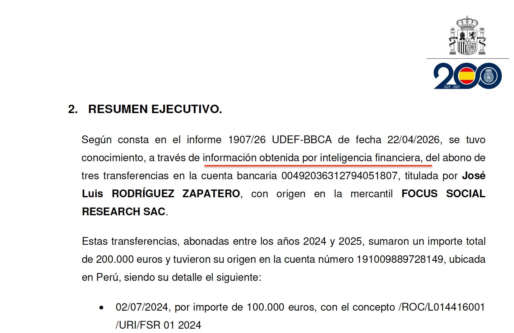Part de l'atestat on la defensa s'agafa per impugnar la instrucció
