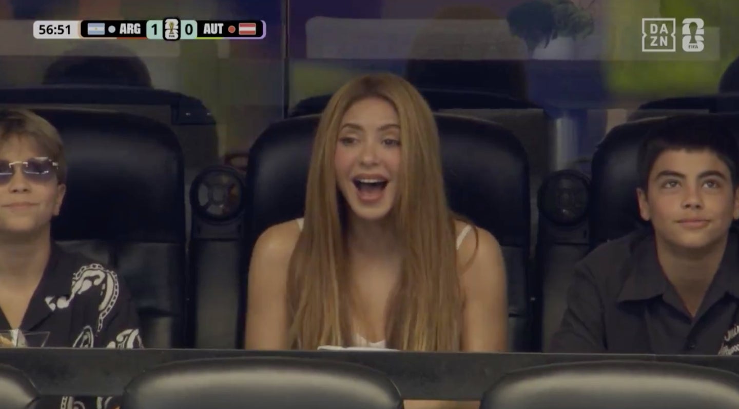 Shakira i els fills no s'han perdut el partit d'Argentina - DAZN