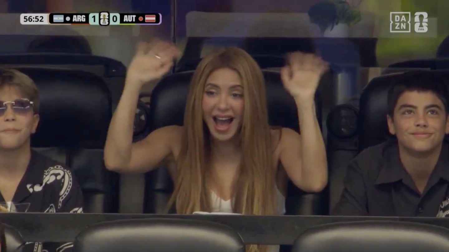 Shakira i els fills, protagonistes del partit d'Argentina - DAZN