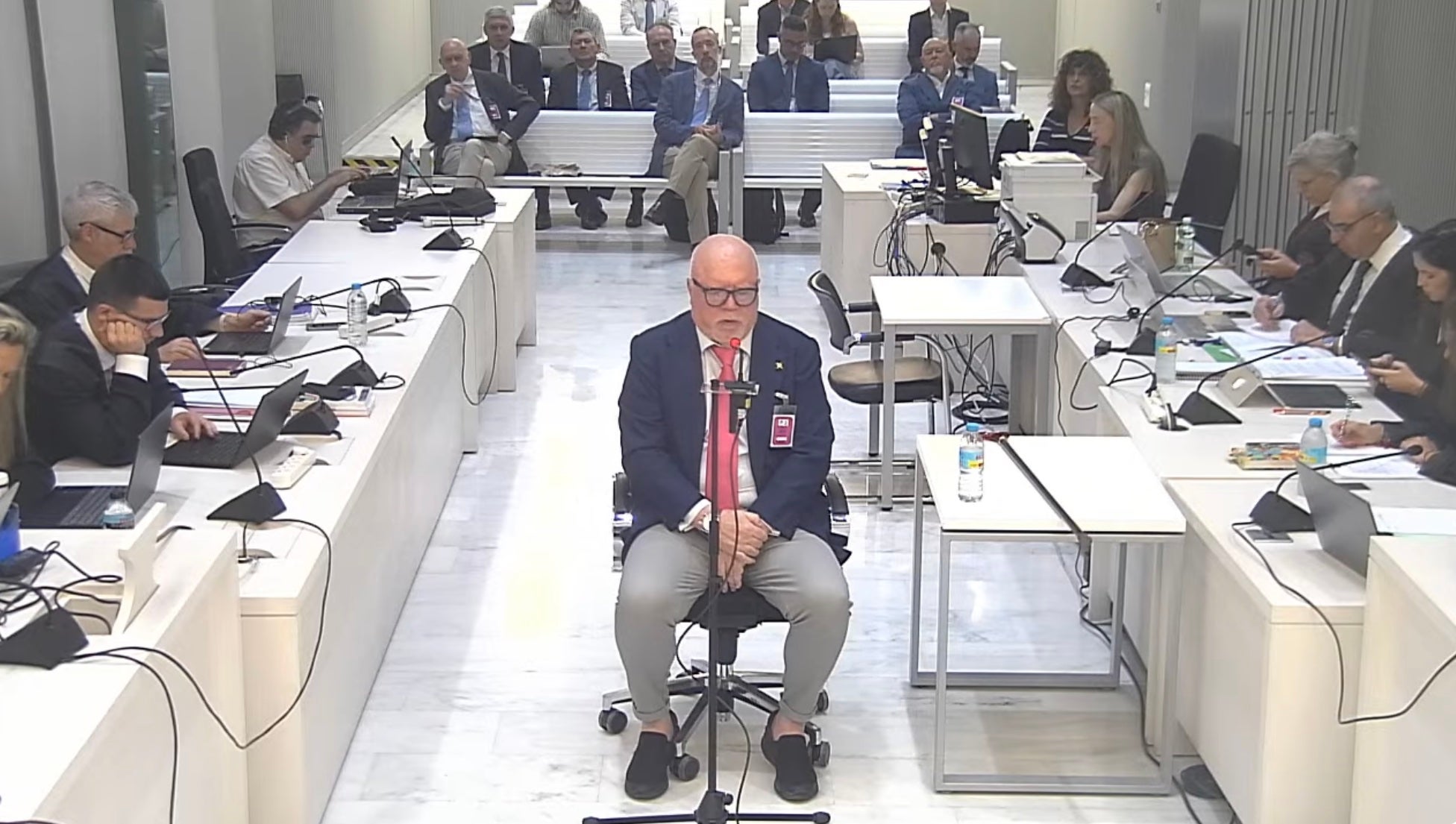 El comissari Villarejo en un moment de la seva declaració/QS