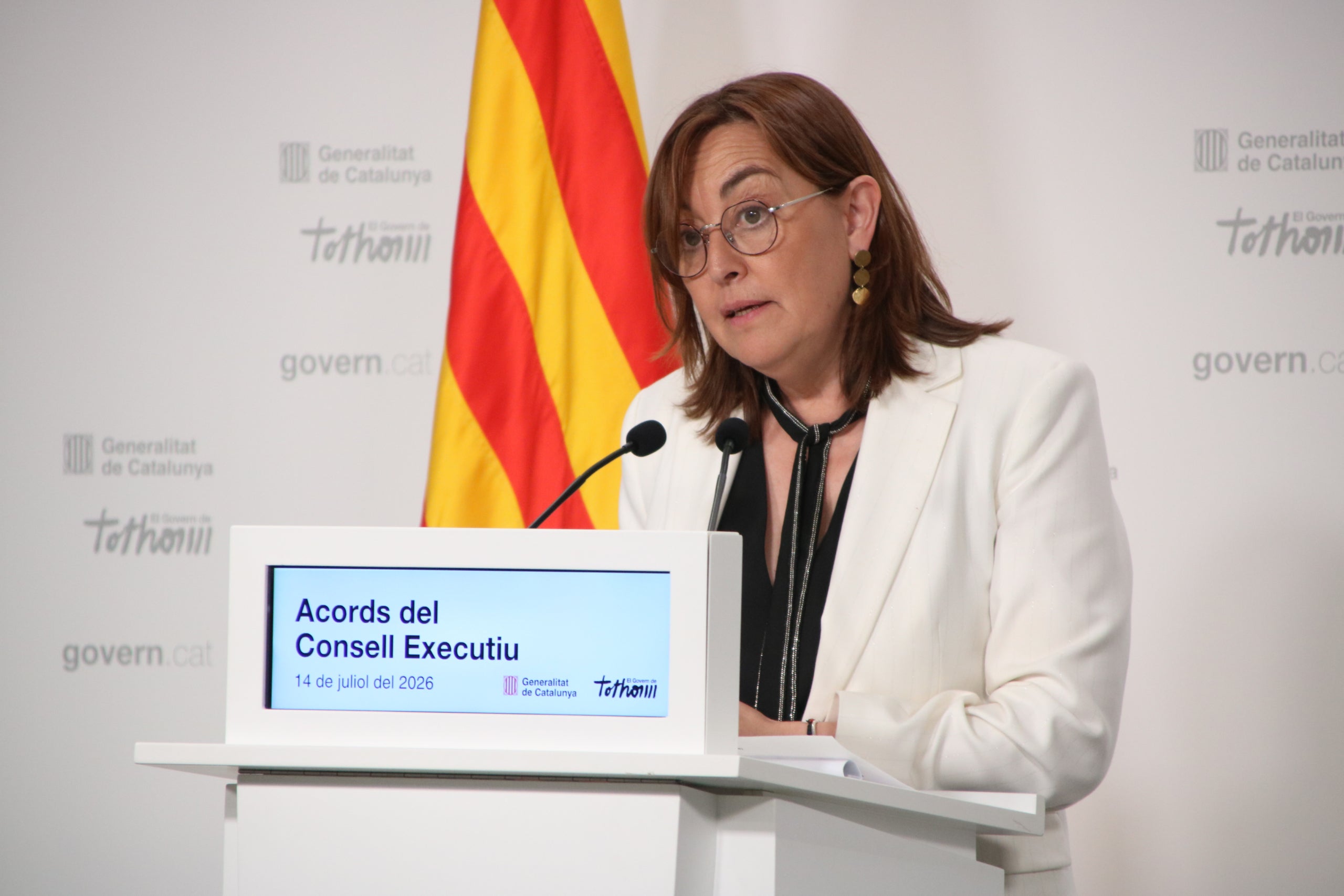 La portavoz del Gobierno, Sílvia Paneque, en la rueda de prensa / ACN