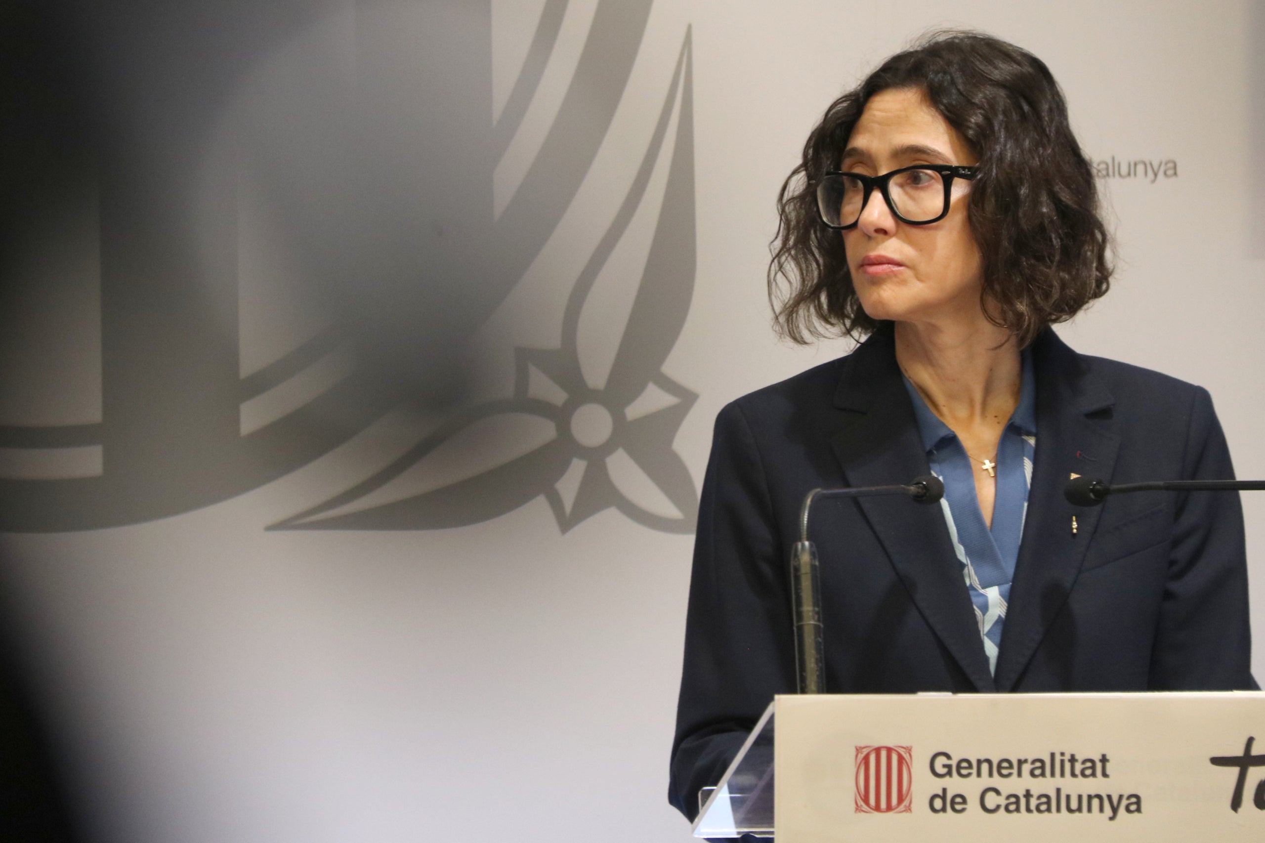 Núria Parlon, en una compareixença al departament d'Interior/Bernat Vilaró
