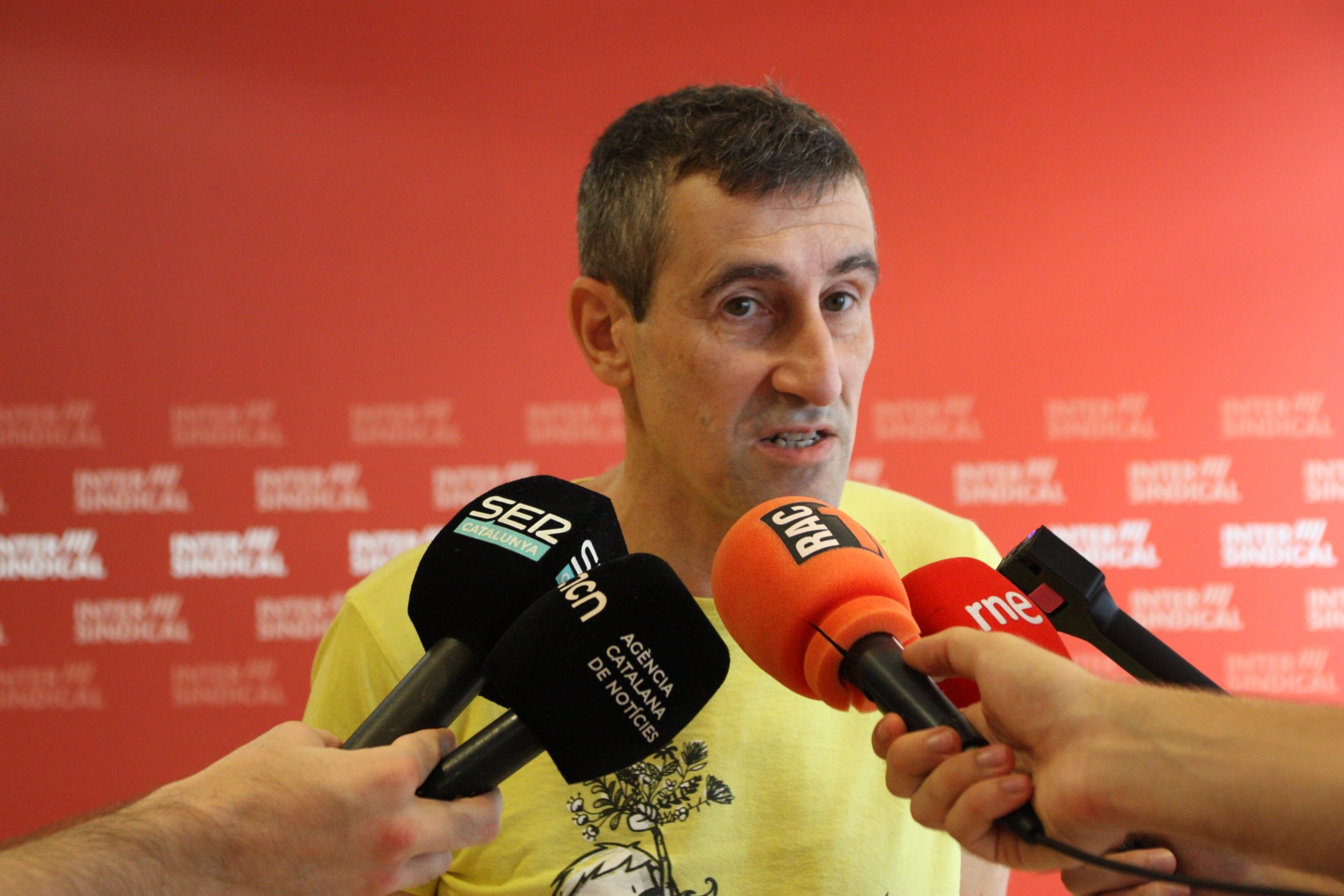 El delegat d'Educació de la Intersindical, Carles Amigó/Ares Vázquez