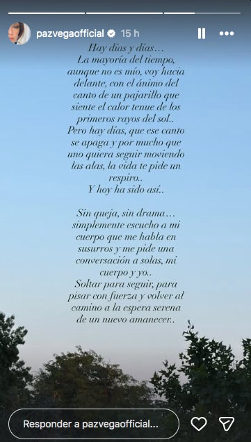 Comunicat de Paz Vega després de les males notícies d'hisenda - Instagram