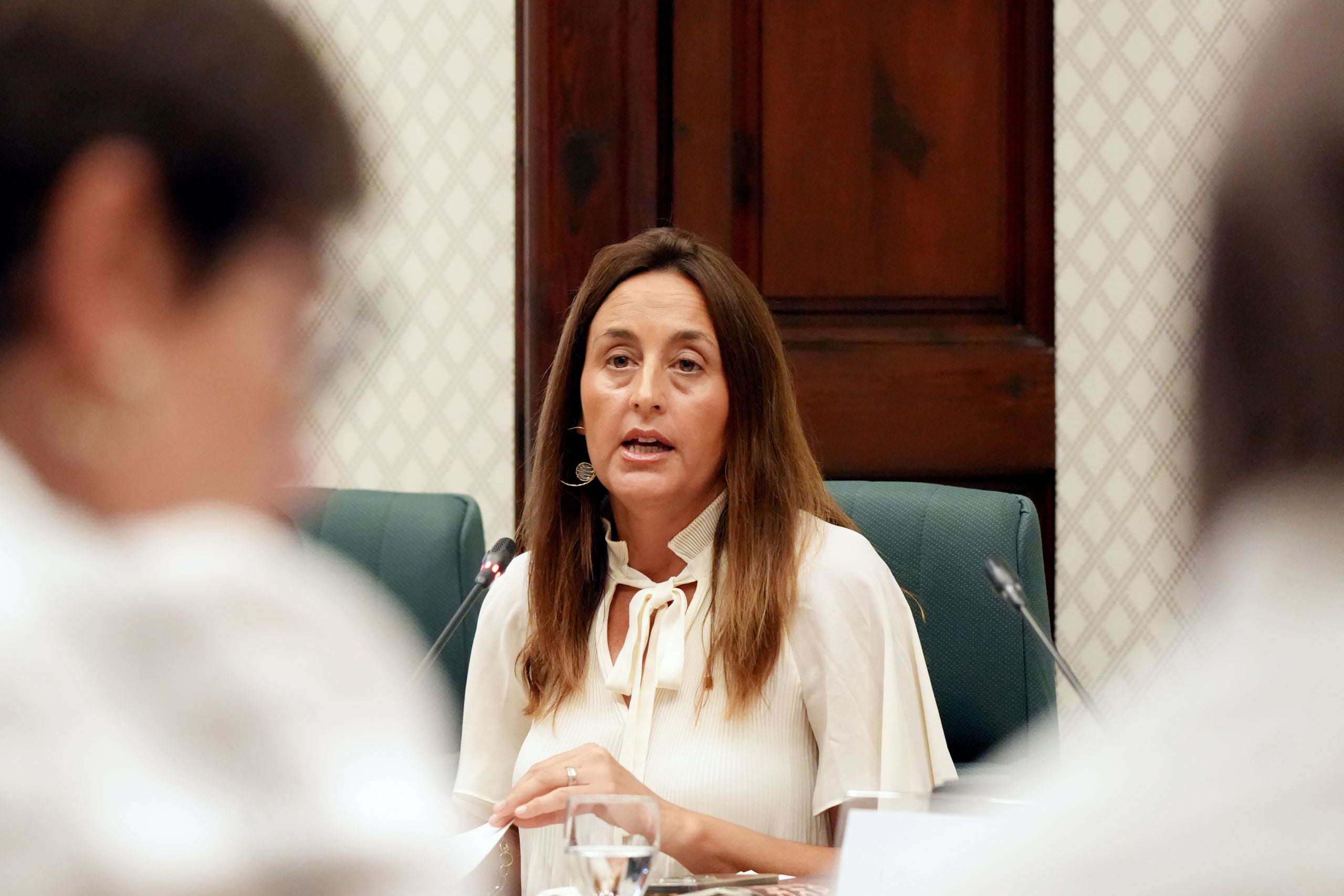 La consellera d'Educació i Formació Professional, Esther Niubó, compareix aquest dilluns al Parlament | Enric Sitjà Rusiñol (ACN)
