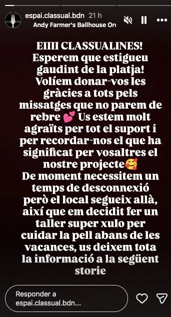 Des del restaurant agraeixen el suport que han rebut - Instagram