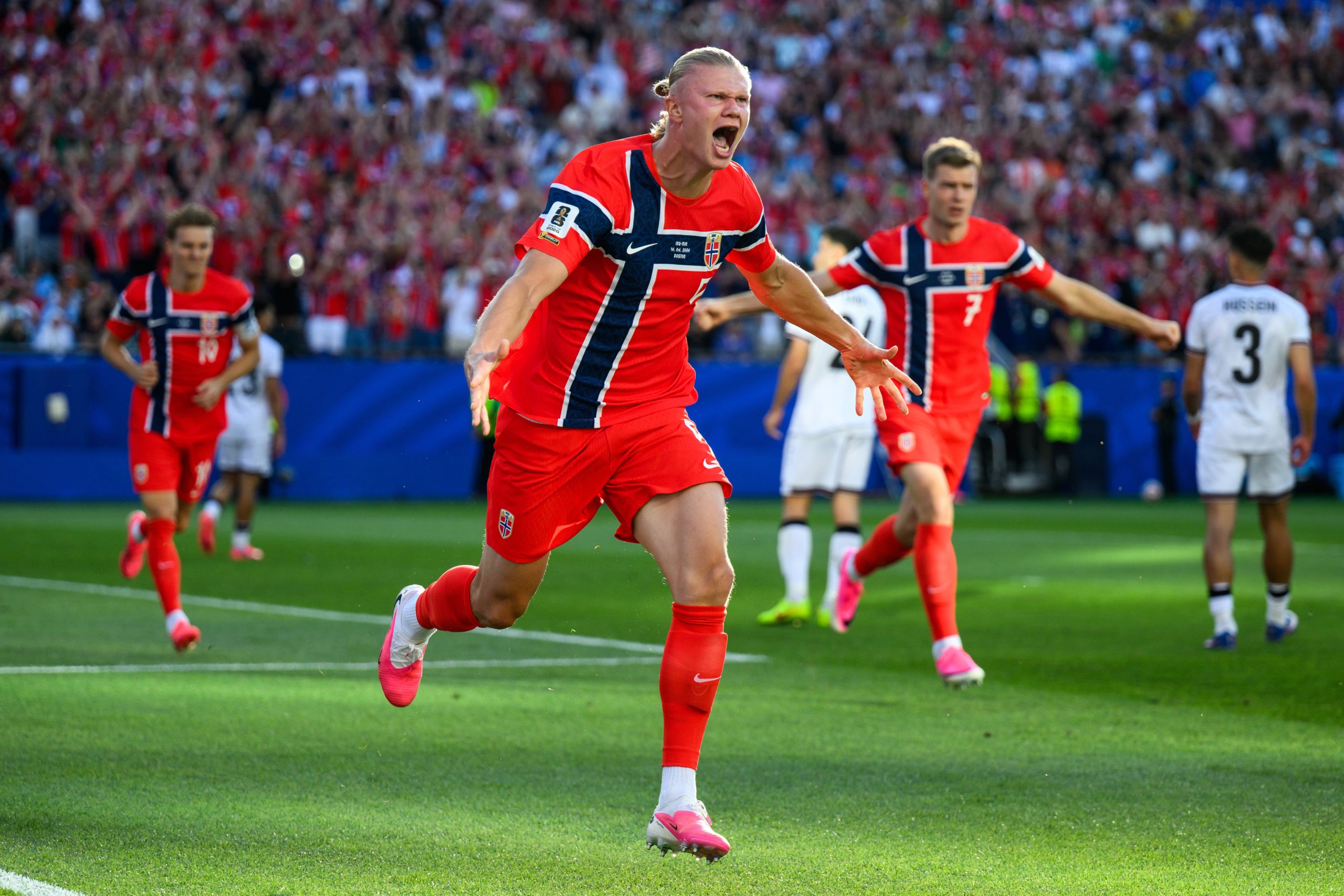 Haaland celebra un gol a la Copa del Món de futbol / Jon Olav Nesvold / BILDBYRÃ…N / COP 217 / VG0955.bbeng fotboll football soccer fotball vm fotbolls-vm fotball-vm fotbolls-vm 2026 fifa world cup 2026 norge norway iraq irak jubel

Europa Press/Contacto/Jon Olav Nesvold
