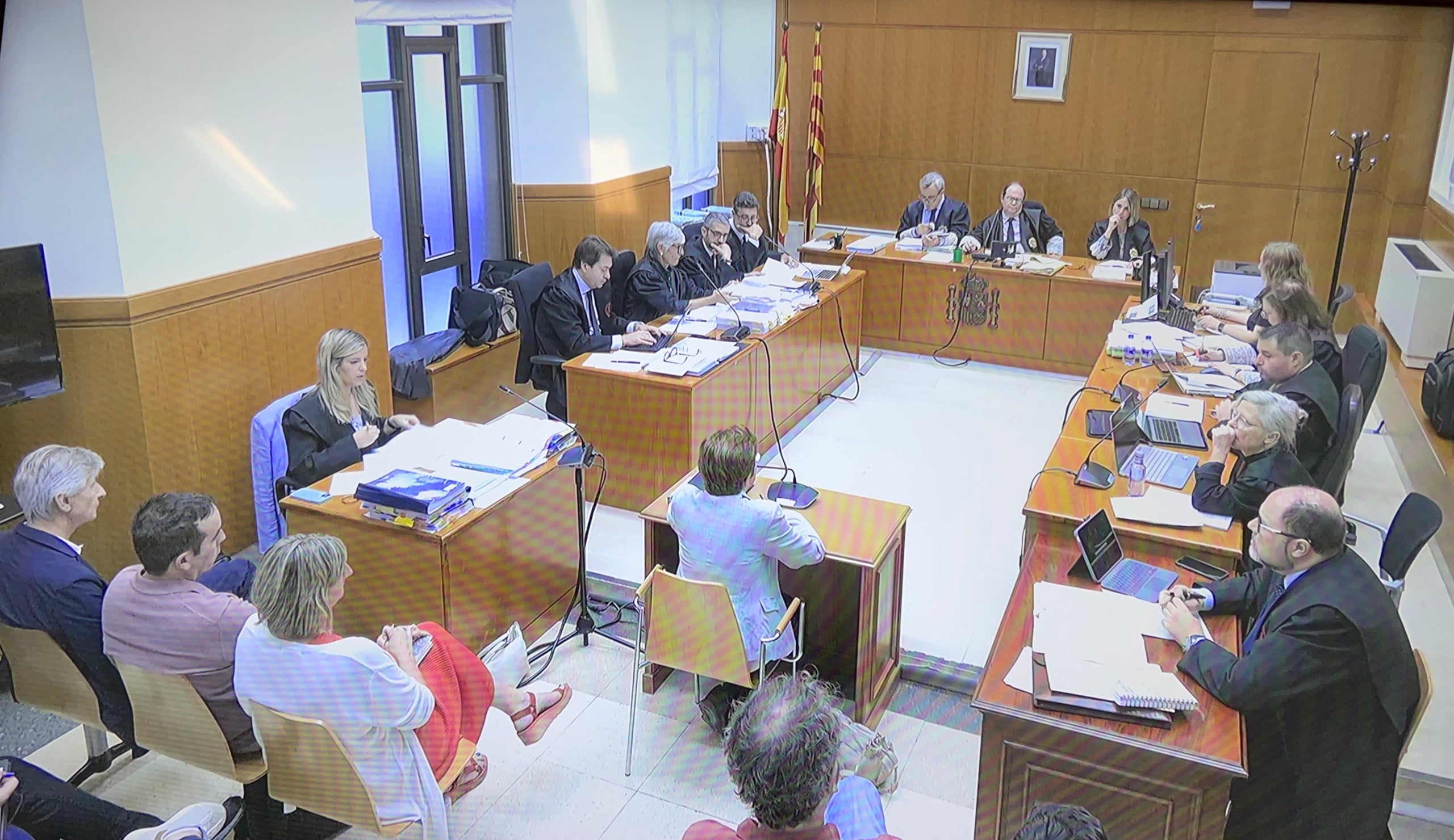 Una imatge de la vista oral del judici contra Vergès i Argimon, durant el testimoni de Carmen Cabezas/QS