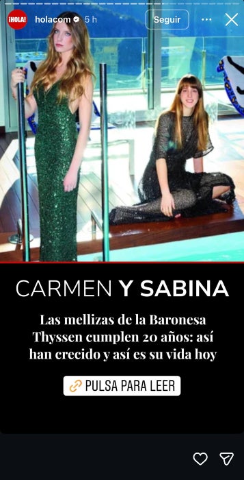 La revista publica fotos actuals de les filles de Carmen Cervera - Hola