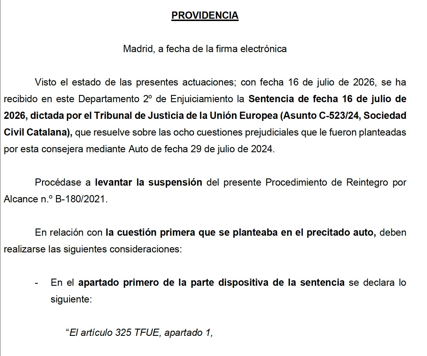 Capçalera de la provisió del Tribunal de Comptes/QS