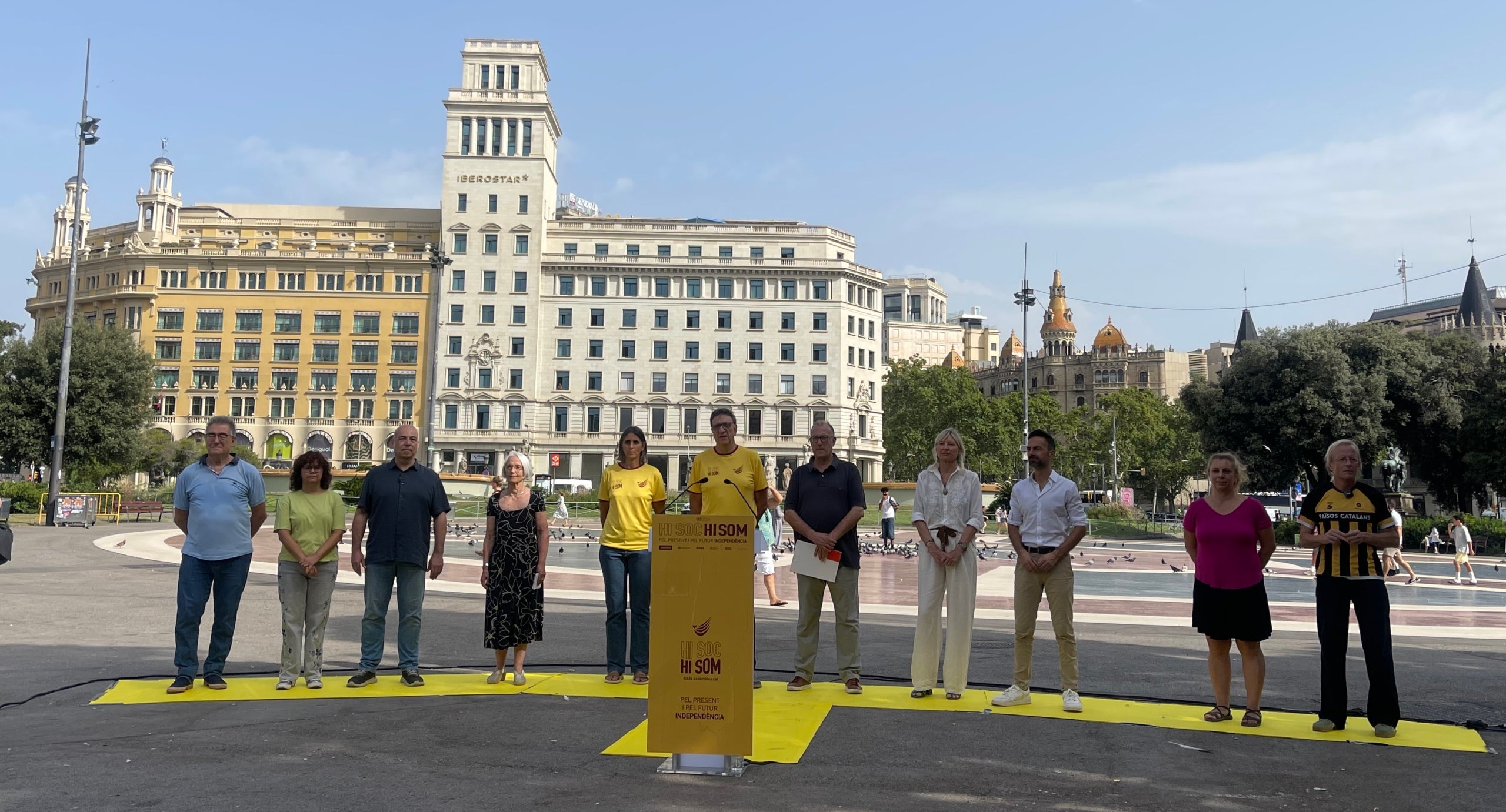 Una imatge dels representants de les sis entitats convocants de la manifestació de la Diada de 2026/QS