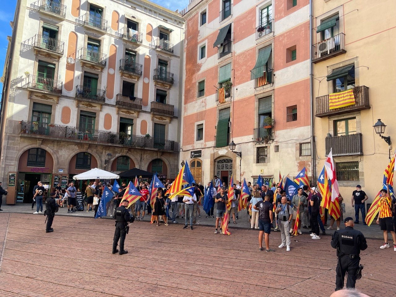 La Brimo dels Mossos d'Esquadra blinda el fossar de les Moreres aquest dijous / Quico Sall&eacute;s