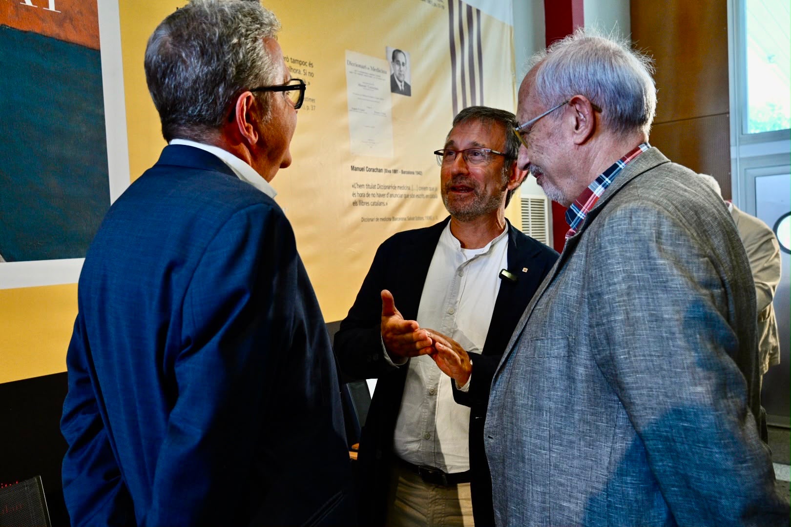 Joan Talarn, Francesc Xavier Vila i Jordi Casassas, en la clausura de la 58na edició de l'UCE/Josep Maria Montaner/UCE