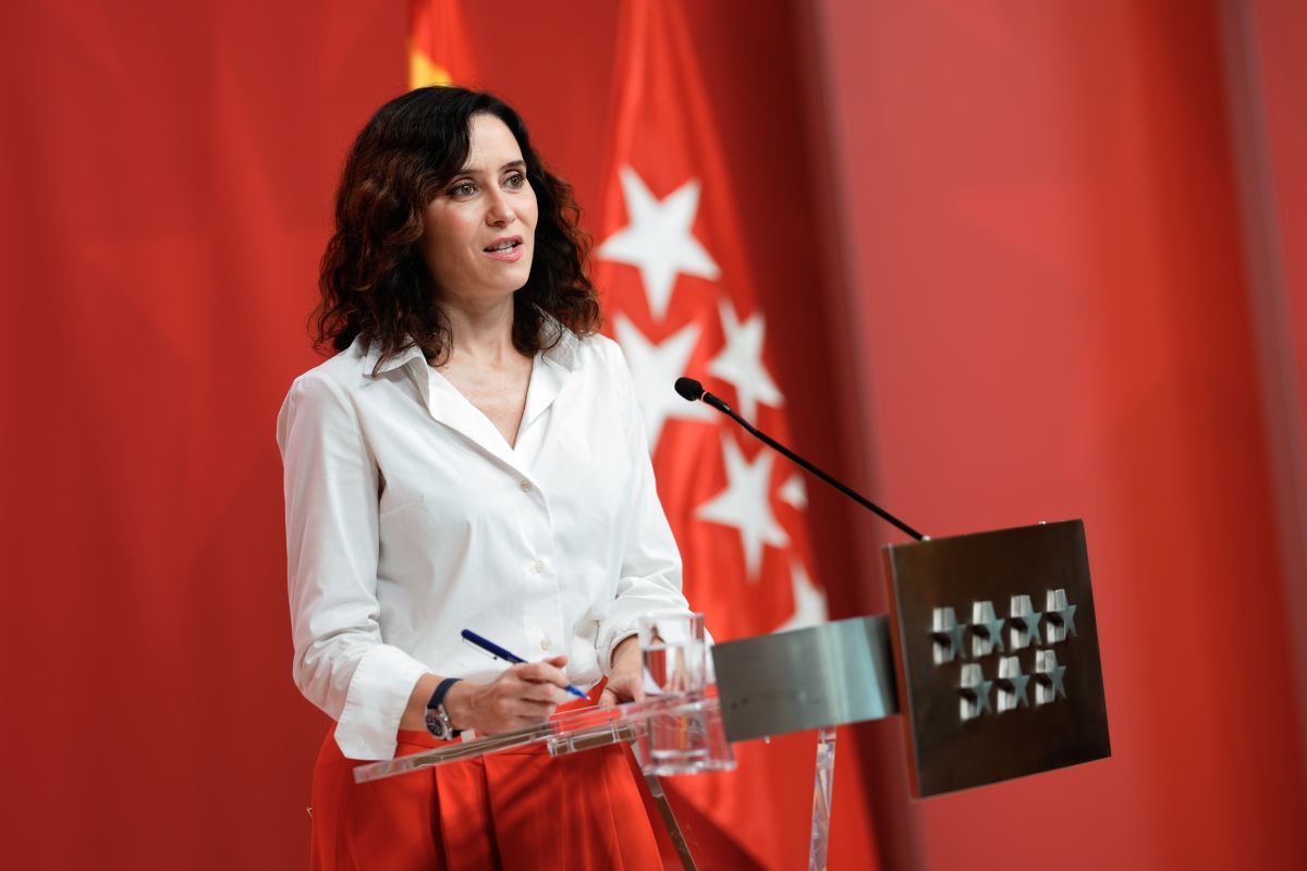 Ayuso en roda de premsa / Servimedia