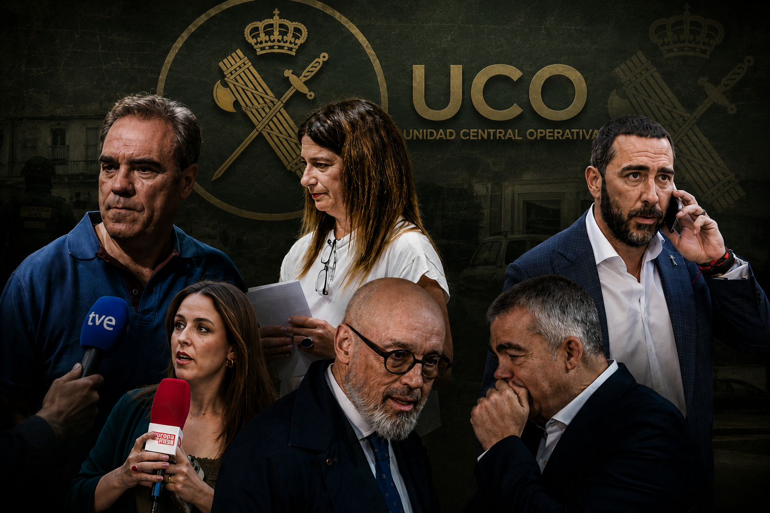 Una imatge dels investigats per l'UCO sobre el PSOE