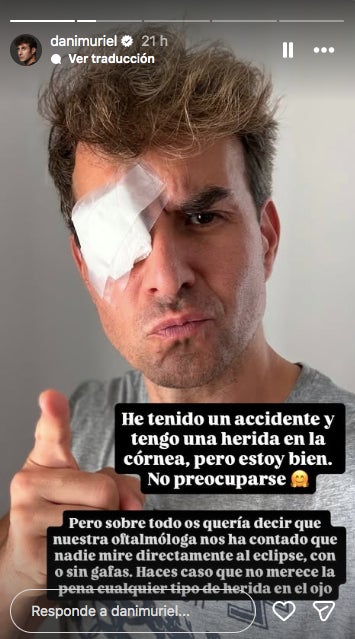 Daniel Muriel explica qué le ha pasado con una foto que ha preocupado - Instagram