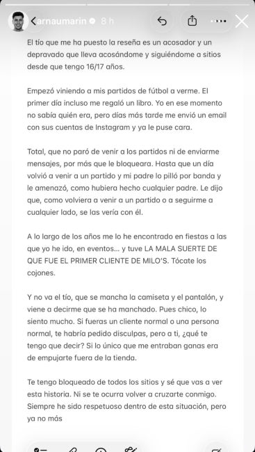 El cuiner dona detalls d'una situació que el preocupa des de fa temps - Instagram
